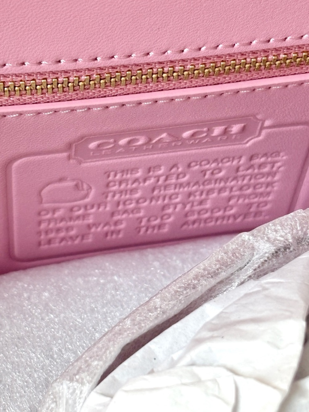 ❌SOLD❌ New Coach Kisslock Large Frame Bag Rose Pink Glovetanned Leather - Picture 13 of 16